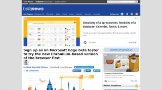 Sign up as an Microsoft Edge beta tester to try the new Chromium ...