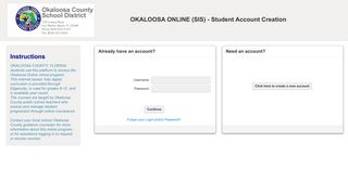 (SIS) - Student Account Creation - Online course registration