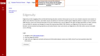 Edgenuity: Instructional Applications on the CMS Student Portal