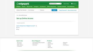 Create an Account | Edgepark Medical Supplies