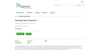 Update Forgotten Password | PersonalCare - Edgewell