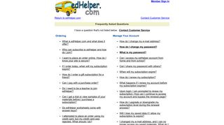 edHelper.com Customer Service FAQs