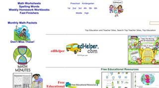 Get Ready for March with Workbooks - edHelper search