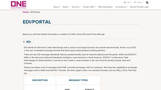 EDI/Portal | ONE