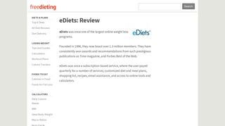 eDiets: Review - Freedieting
