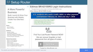 How to Login to the Edimax BR-6215SRG - SetupRouter