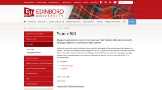Your eBill - Edinboro University
