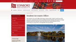 Student Accounts Office - Edinboro University