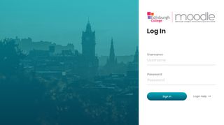 Edinburgh College Moodle: Log in to the site