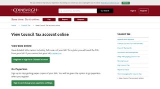 View Council Tax account online - Edinburgh Council