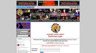Laughing Horse Comedy - Performers Log In