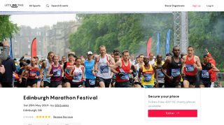 Edinburgh Marathon Festival 2019 — Sat 25 May — Book Now at Let's ...