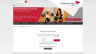 Global Online Masters: Login to the site - Edinburgh Napier University