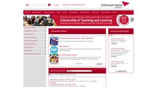 Staff Intranet - Edinburgh Napier University