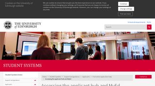 Accessing the applicant hub and MyEd | The University of Edinburgh