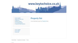 Property list – Key to Choice