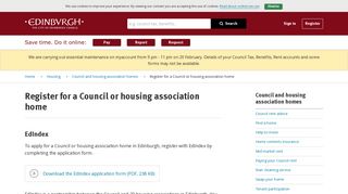 EdIndex | Register for a Council or housing association home | The ...