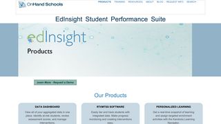 EdInsight Instructional Management System : OnHand Schools