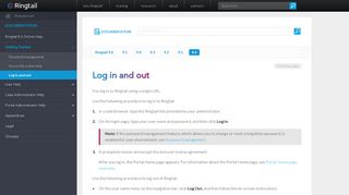 Log in and out | Ringtail E-discovery Software
