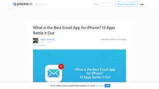 What is the Best Email App for iPhone? 13 Apps Battle it Out | Process ...