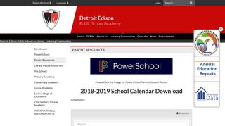 Parent Resources - Detroit Edison Public School Academy