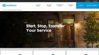 Start, Stop, Transfer Service | Con Edison