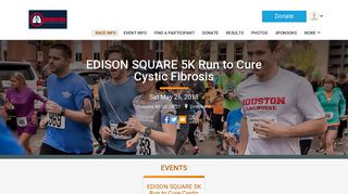 EDISON SQUARE 5K Run to Cure Cystic Fibrosis - RunSignup