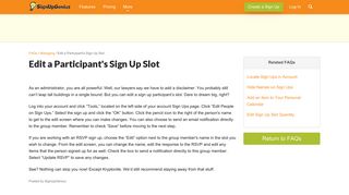 Edit a Participant's Sign Up Slot - Sign Up Genius