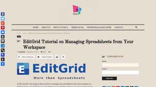 EditGrid Tutorial on Managing Spreadsheets from Your Workspace ...