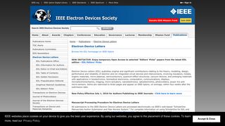 Electron Device Letters | IEEE Electron Devices Society