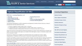 EDL | Health & Senior Services