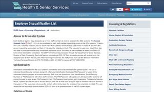 Instructions | EDL | Health & Senior Services