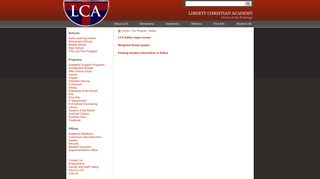 Liberty Christian Academy - Our Program - Edline