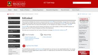 EdLinked - ICT Self Help : University of Waikato