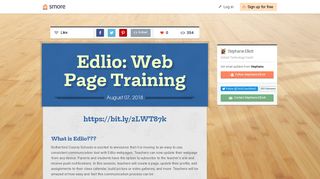 Edlio: Web Page Training | Smore Newsletters for Education