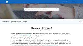 I Forgot My Password! – Edmodo Help Center