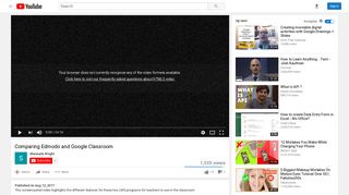 Comparing Edmodo and Google Classroom - YouTube