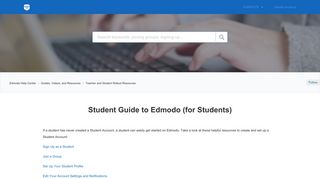 Student Guide to Edmodo (for Students) – Edmodo Help Center