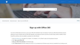 Sign up with Office 365 – Edmodo Help Center
