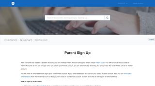 Parent Sign Up – Edmodo Help Center