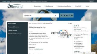 Utility Customer Service | Edmond, OK - Official Website
