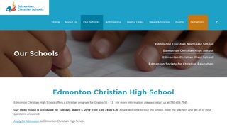Edmonton Christian High School - Edmonton Christian Schools