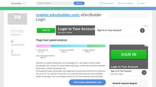 Access creator.edocbuilder.com. eDocBuilder Login