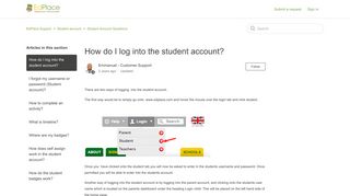 How do I log into the student account? – EdPlace Support