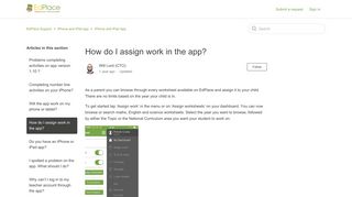 How do I assign work in the app? – EdPlace Support
