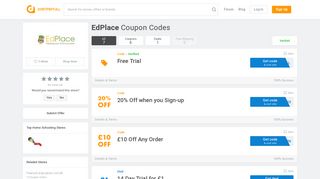 Up to $10 off EdPlace Coupon, Promo Code for February 2019
