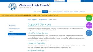 Support Services | Cincinnati Public Schools