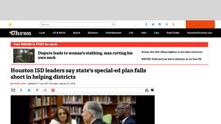 Houston ISD leaders say state's special-ed plan falls short in helping ...