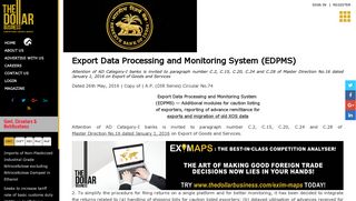 Export Data Processing and Monitoring System (EDPMS)