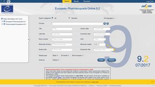 European Pharmacopoeia Online 9.2